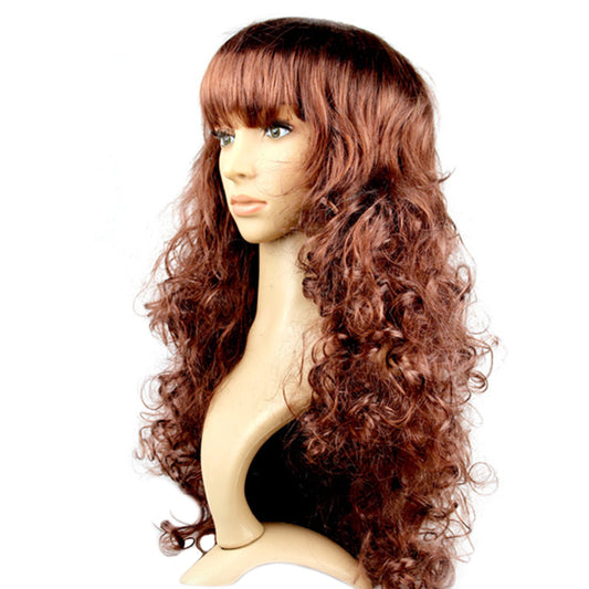 Curly Brown Party Wig