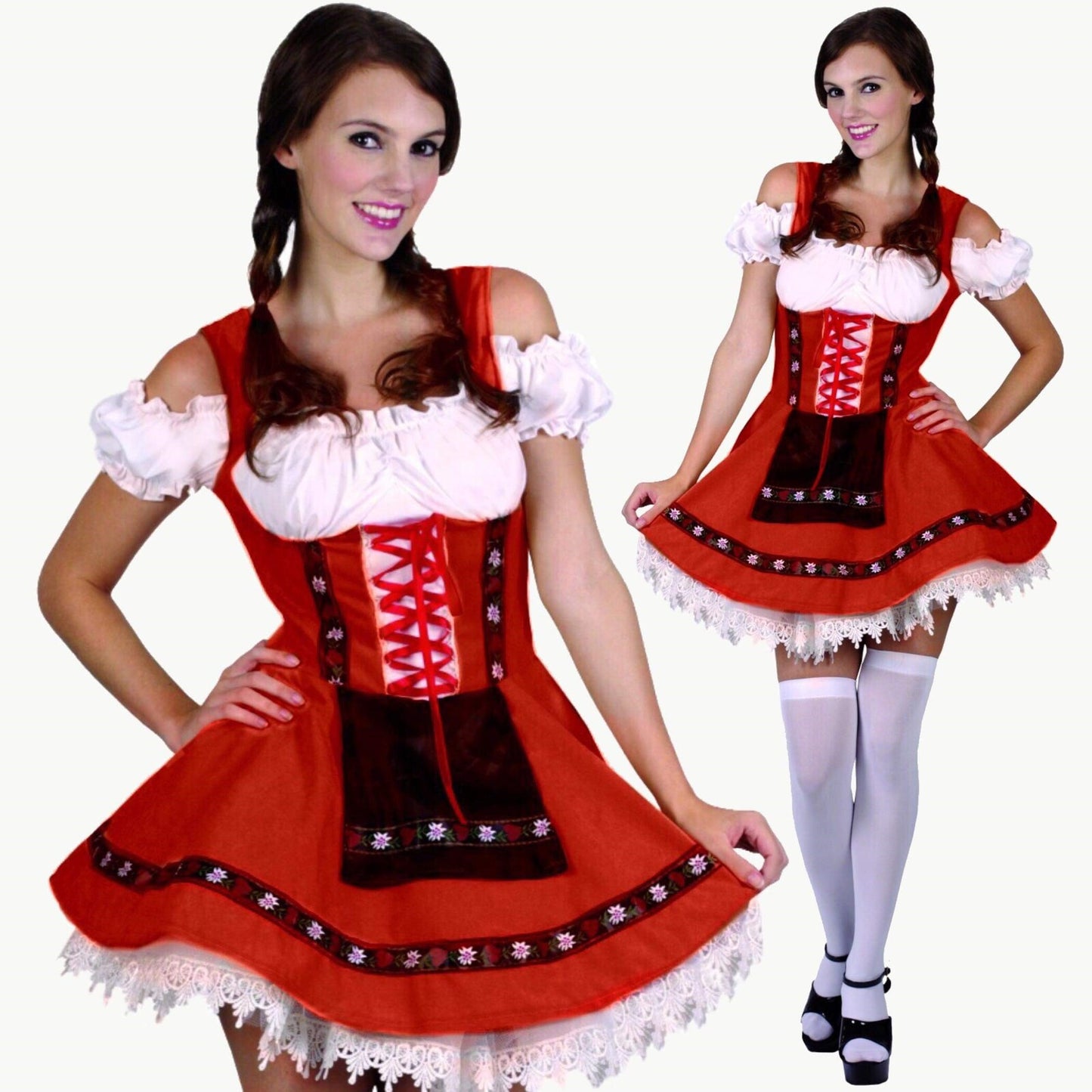 Red Alpine Girl Costume OCW73