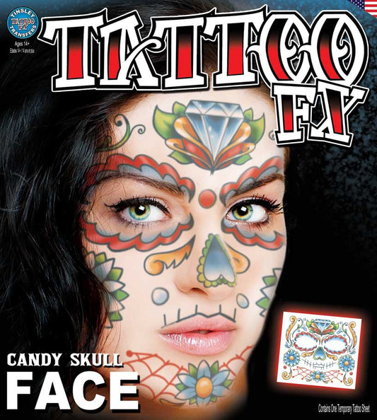 Candy Skull Tattoo FX Transfer