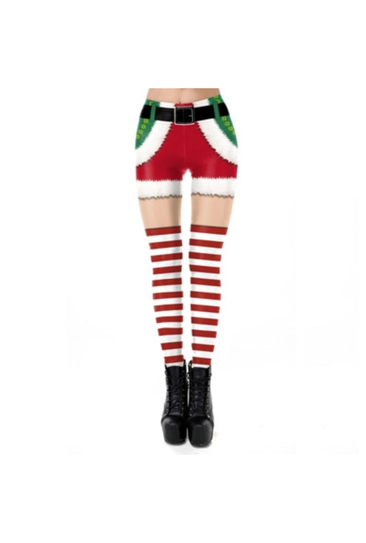 Christmas Elf Shorts Leggings