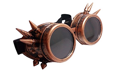Copper Steampunk Goggles With Spikes