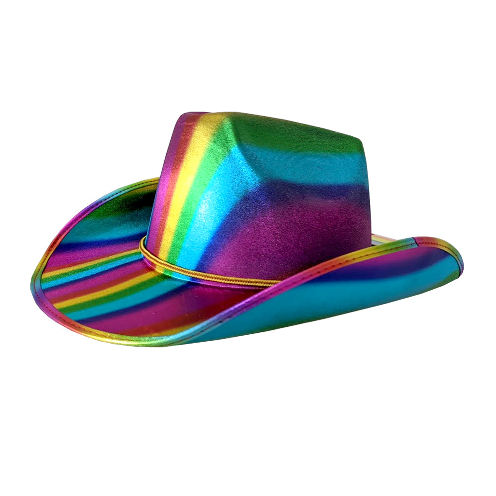 Shiny Rainbow Cowboy Hat