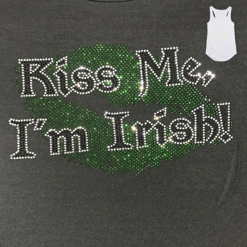 Kiss Me I'm Irish Ladies Racerback Singlet