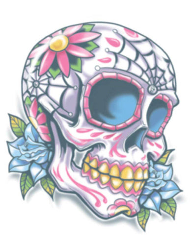 Calaveras Day of the Dead Temporary Tattoo