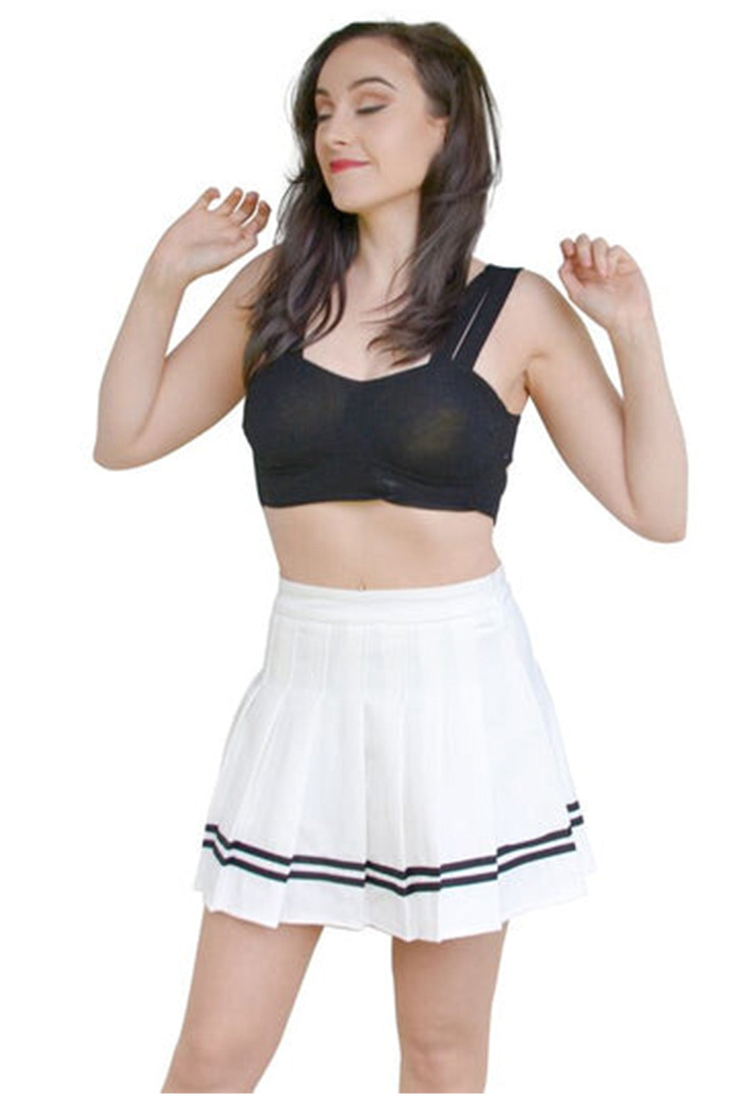White Tennis Pleat Skirt