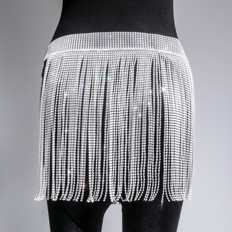 Fringe belt shop skirt white