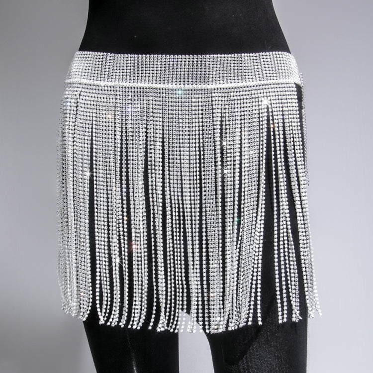 Rhinestone White Fringe Tassel Belt Skirt Perth Hurly Burly