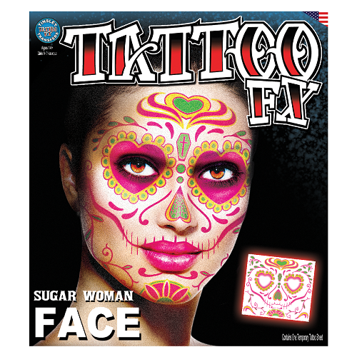 Sugar Woman Full Face Tattoo