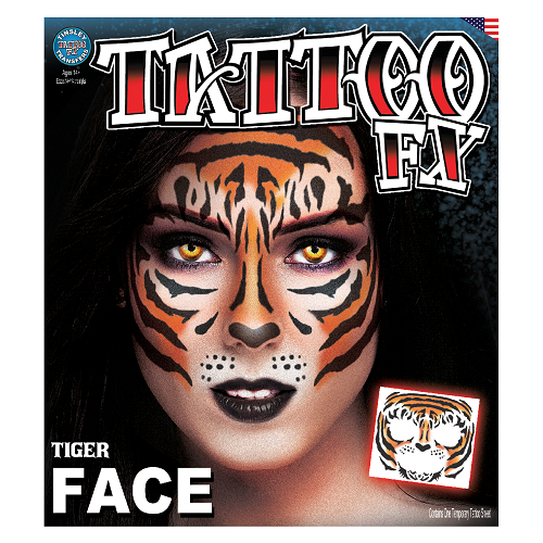 Tiger Full Face Tattoo