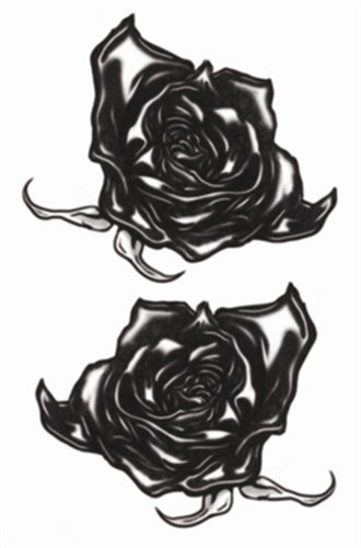 Black Roses - Gothic - Temporary Tattoo