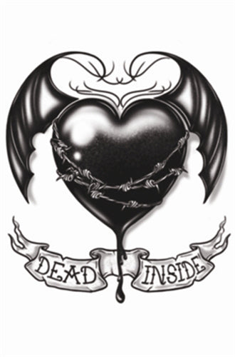 Dead Inside - Gothic - Temporary Tattoo