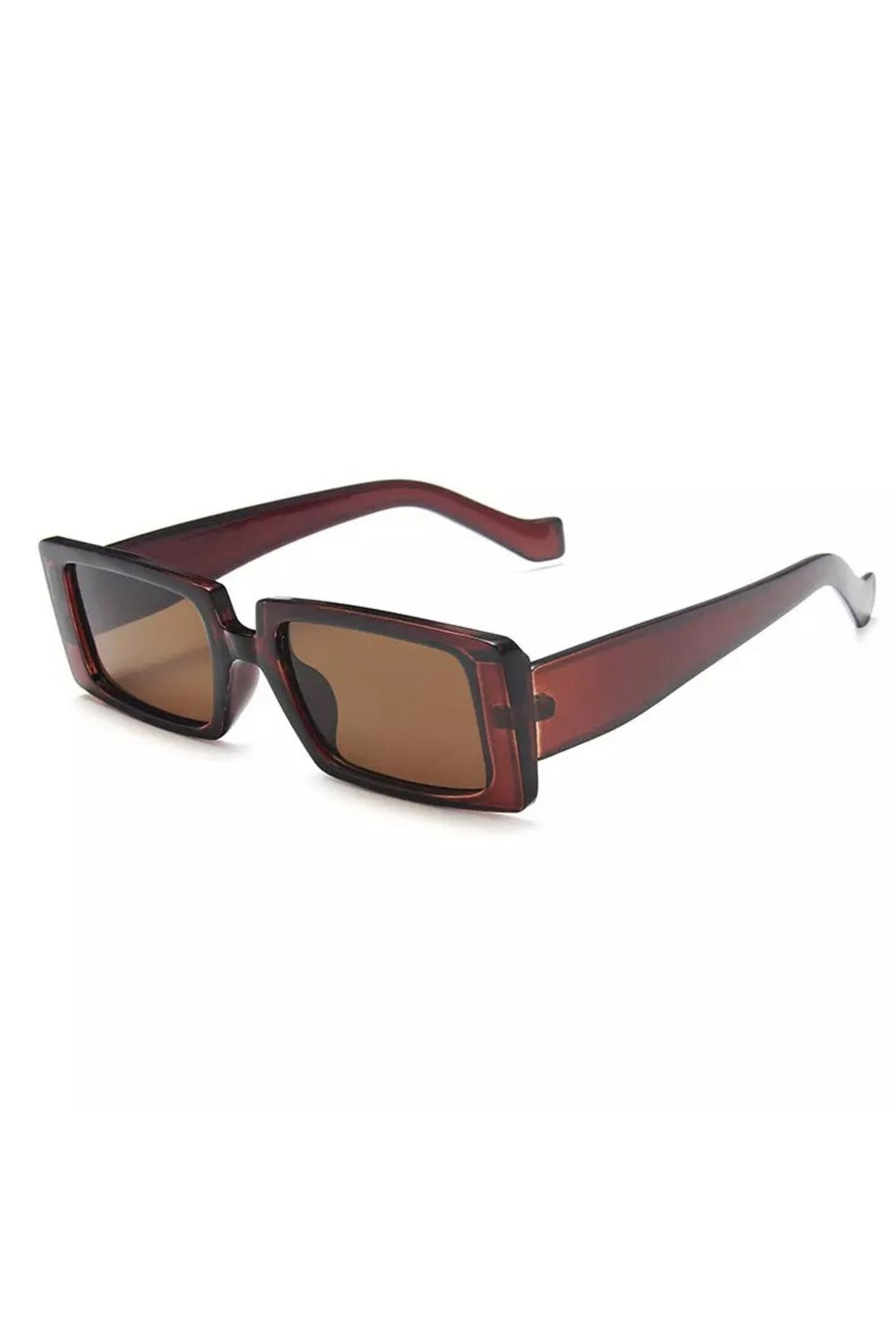 Fashion Brown Rectangle Glasses