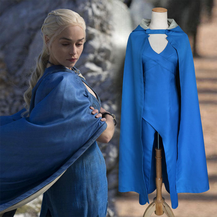 khaleesi blue dress costume Blue Daenerys Qarth Dress from Game of Thrones MJcostume