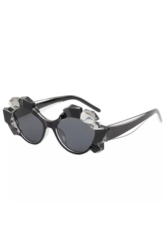 Fashion Black Crystal Frame Glasses