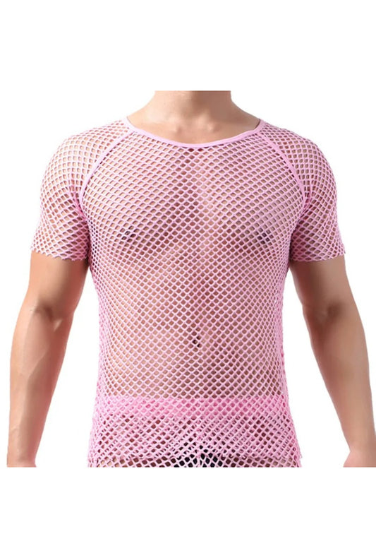 Light Pink Fishnet T-Shirt