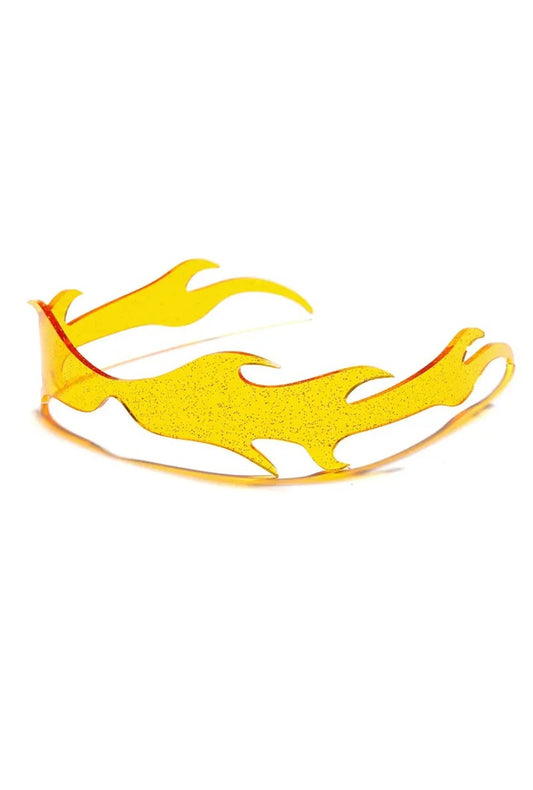 Yellow Festival Glitter Flame Glasses
