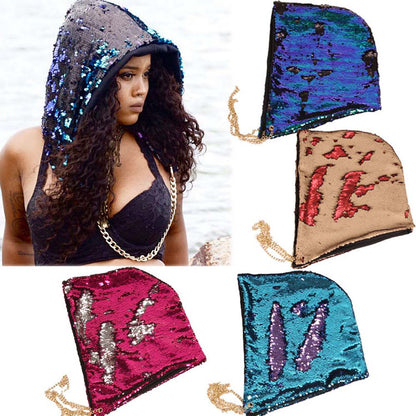 Reversible Sequin Hood