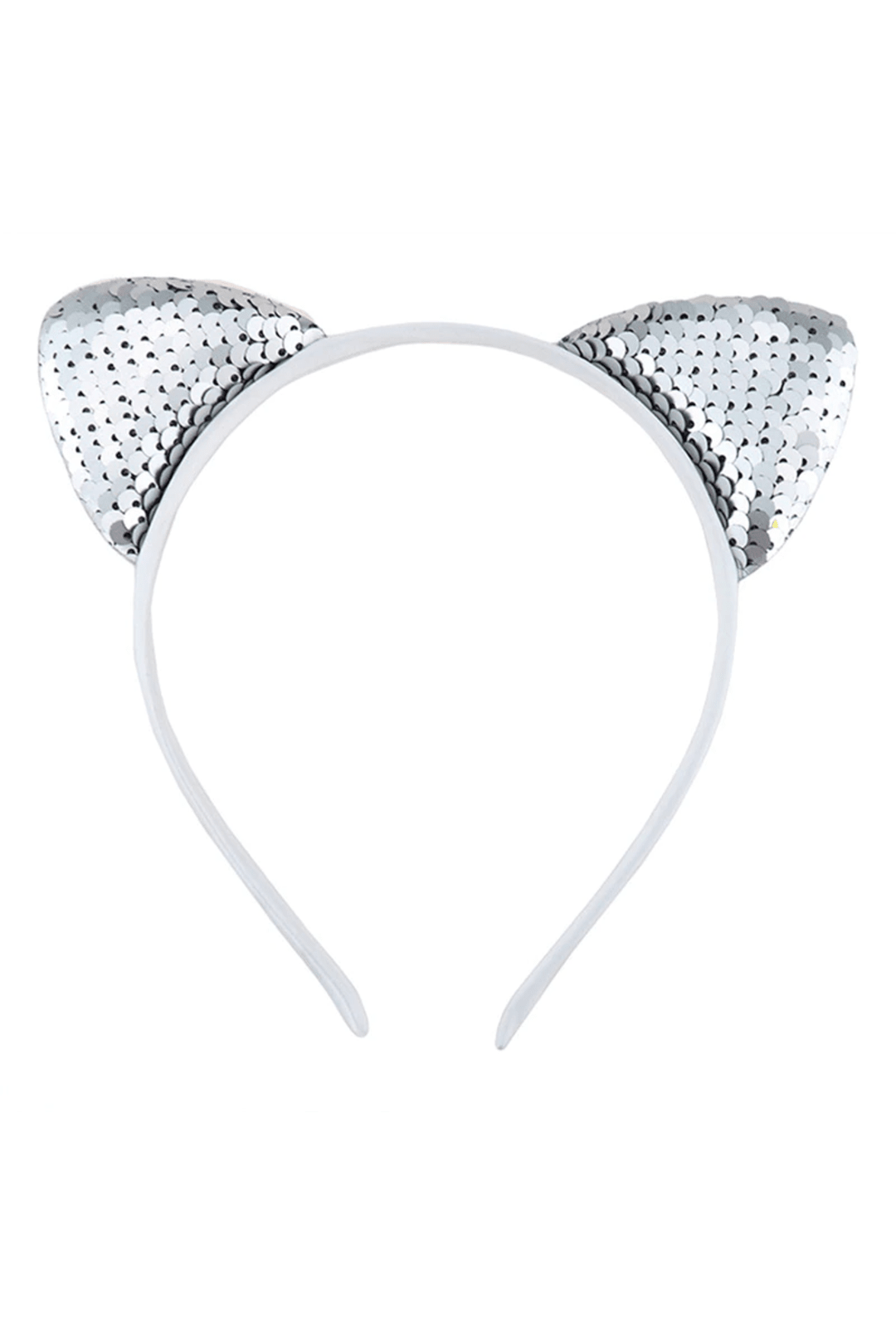 Silver & Black Sequin Cat Ears