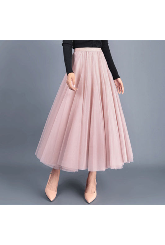 Ballet Pink Long Tulle Skirt