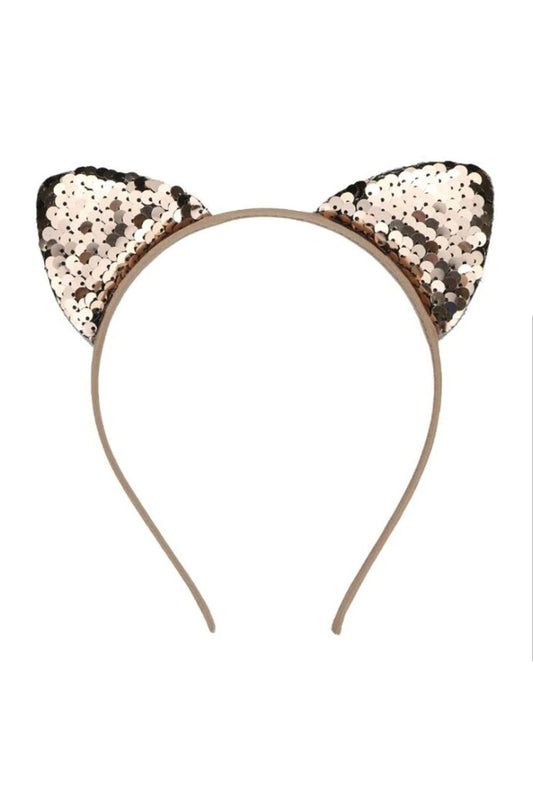 Rose Gold Sequin Cat Ears