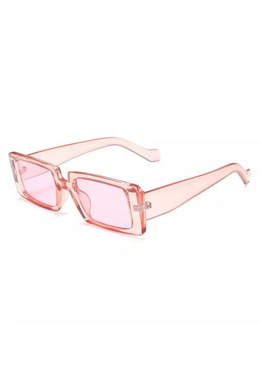 Fashion Clear Peach Rectangle Glasses