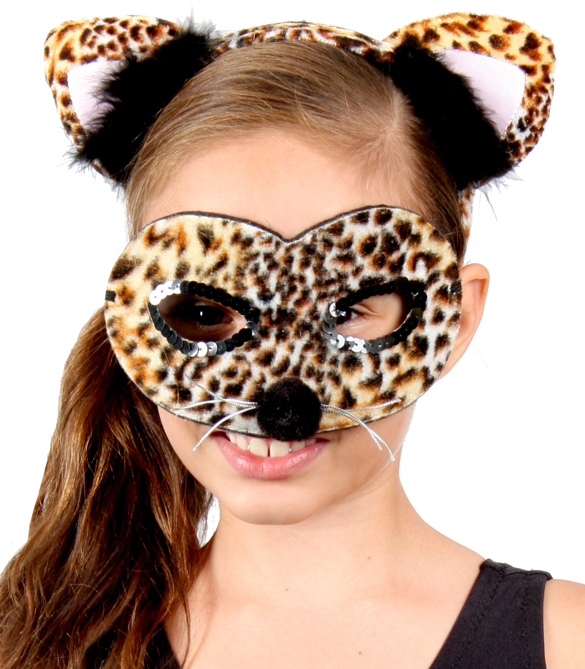 Leopard Animal Headband & Mask Set