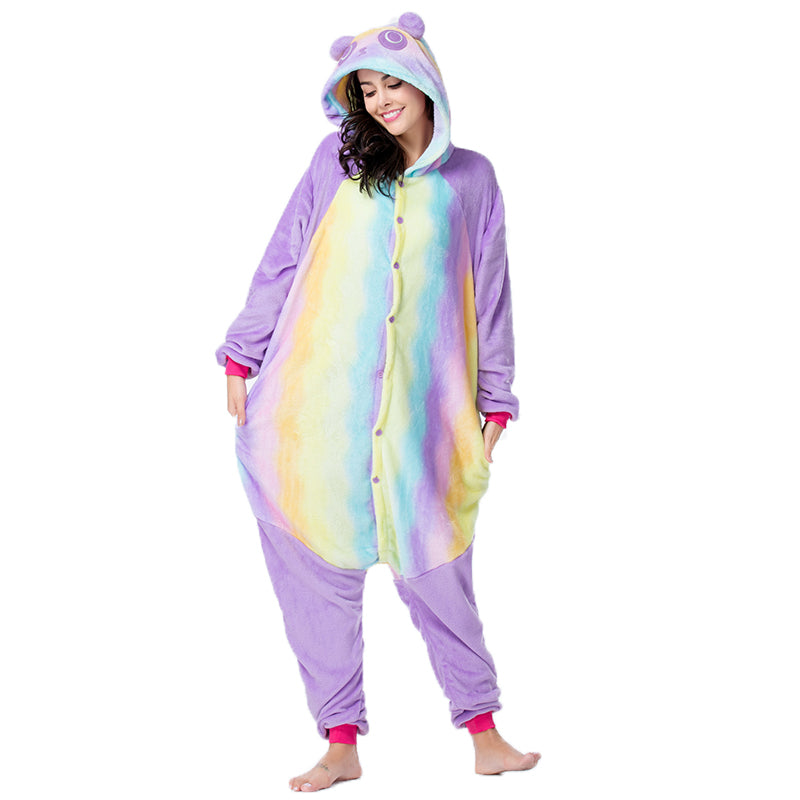 Purple Rainbow Panda Onesie