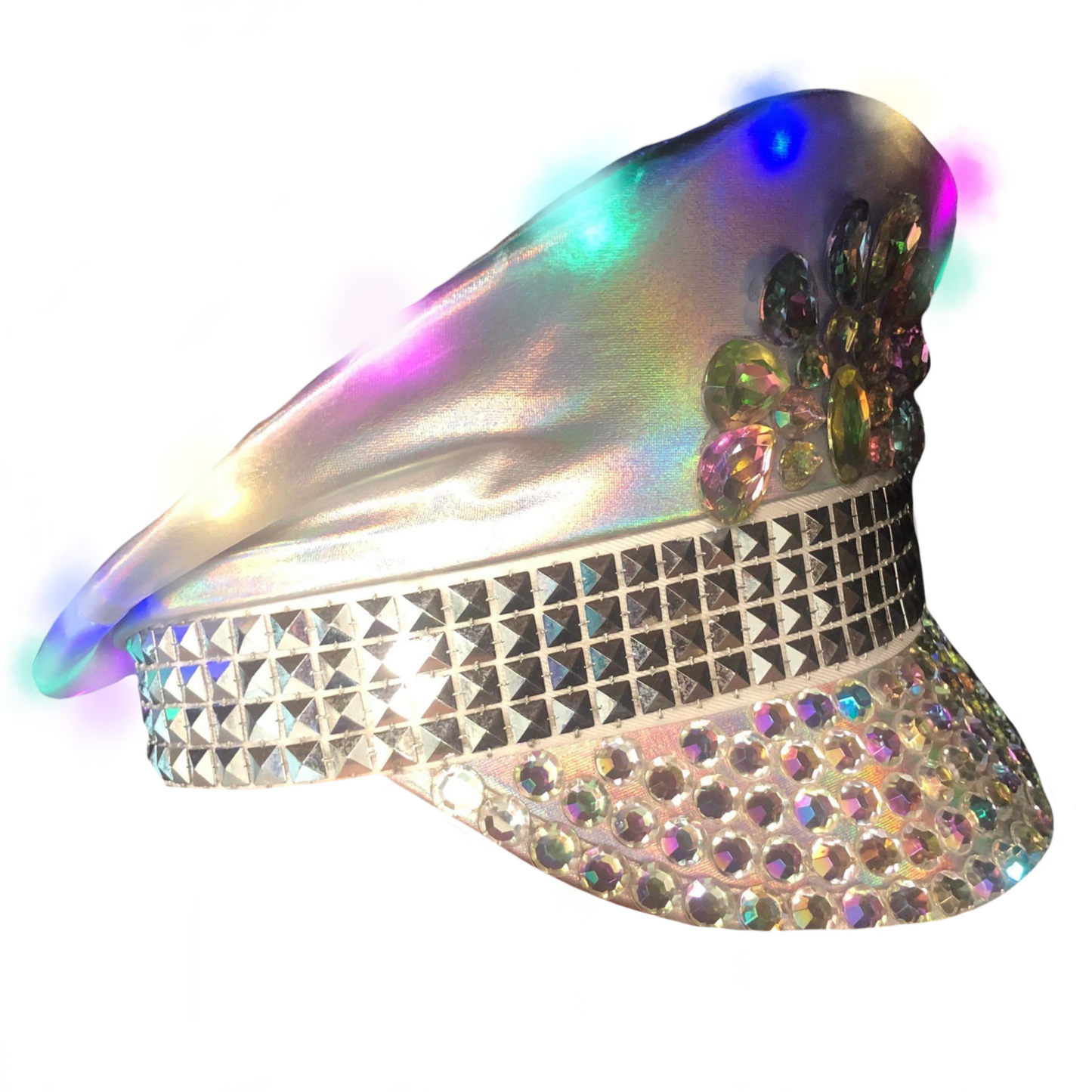 Light up Festival Hat Silver