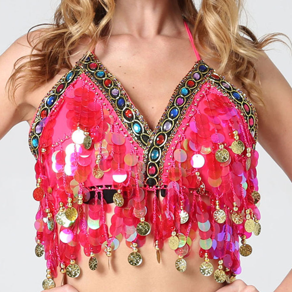 Pink Sequin Coin Top