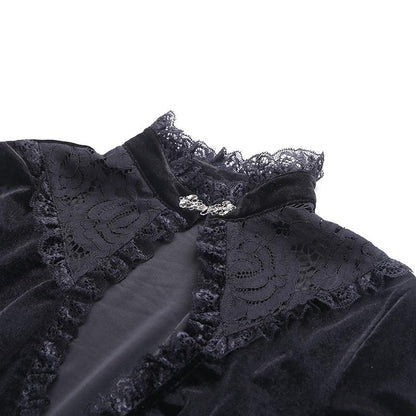 Black Gothic Lacey Dress Coat