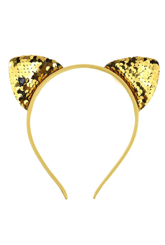 Gold & Silver Sequin Cat Ears