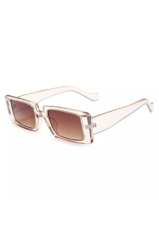 Fashion Clear Brown Rectangle Glasses