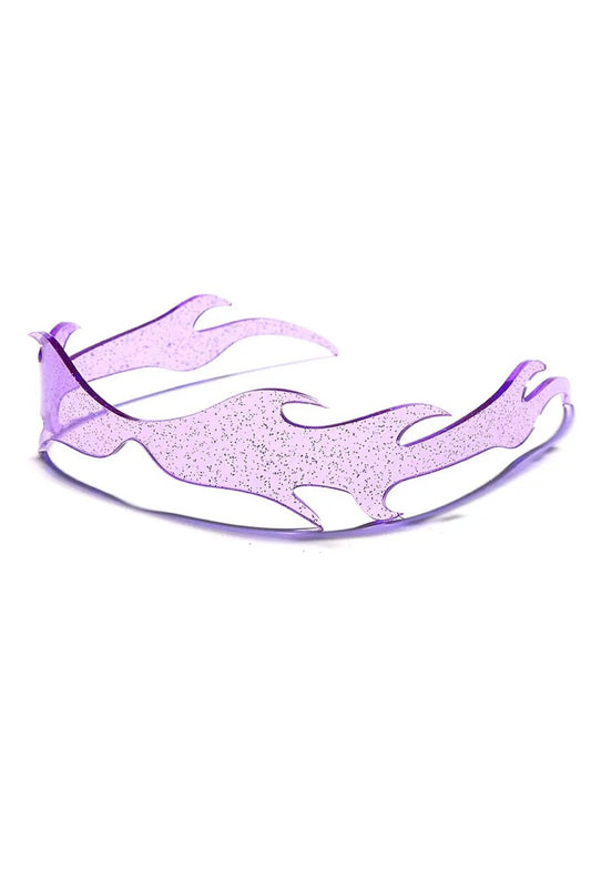 Purple Festival Glitter Flame Glasses