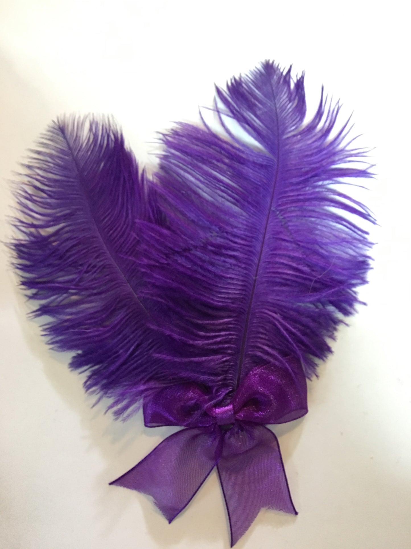 Purple Gatsby Feather Bow Hair Clip