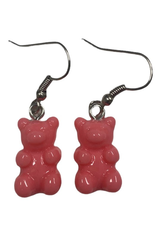 Pink Gummy Bear Earrings