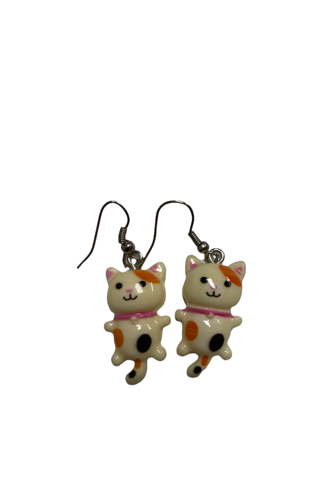 White Cat Earrings