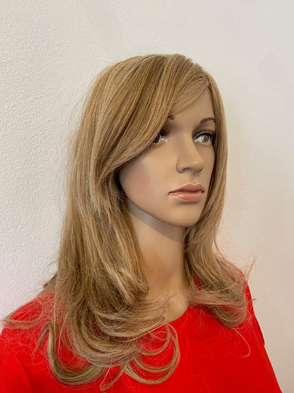 Deluxe Shoulder Length Caramel Blonde Wig