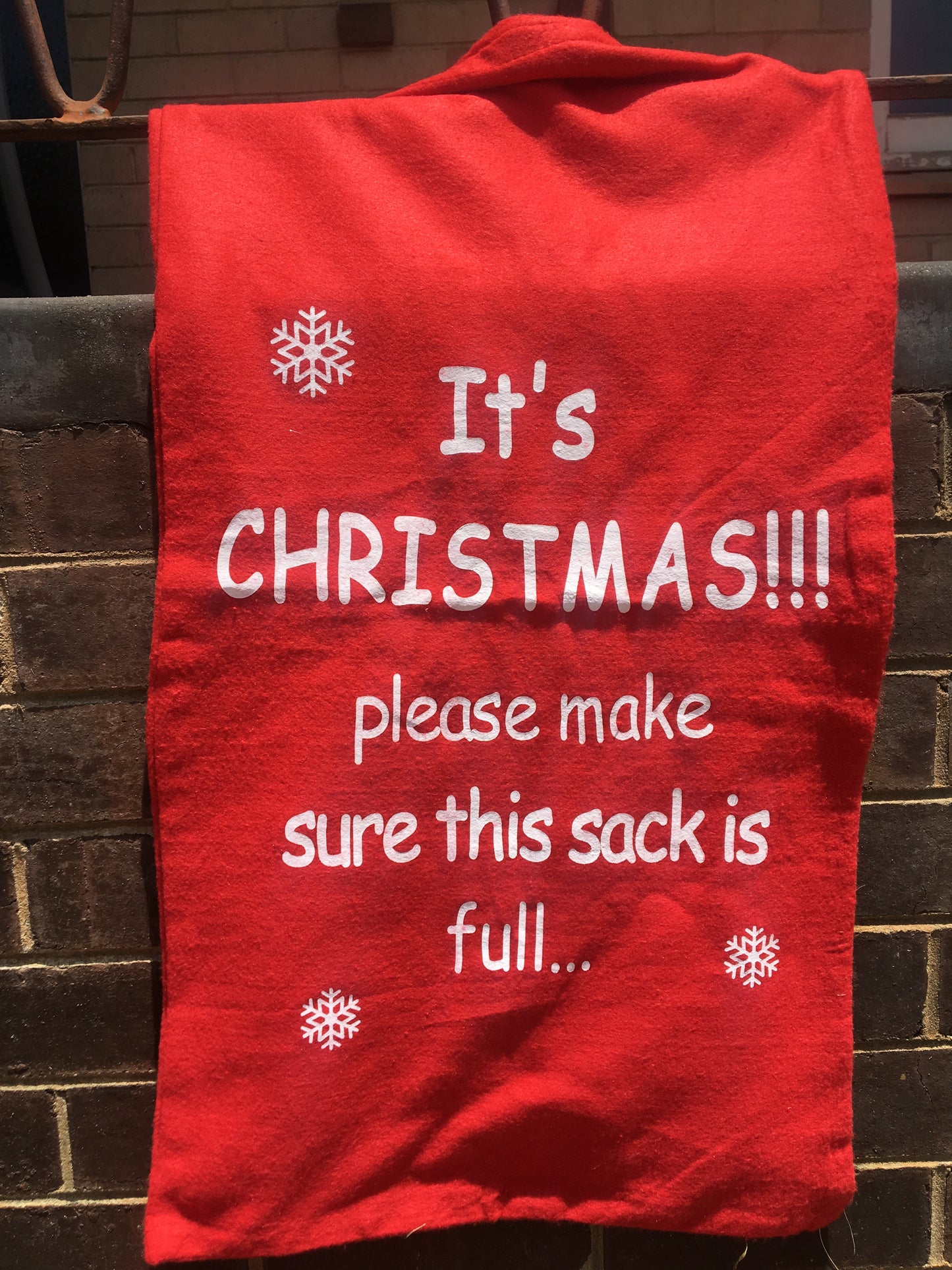 Santa Present Sack - It's Christmas