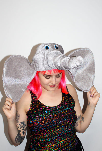 Plush Elephant Hat with Ears