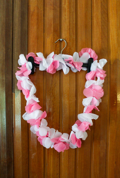 Pink and White Hawaiian Lei