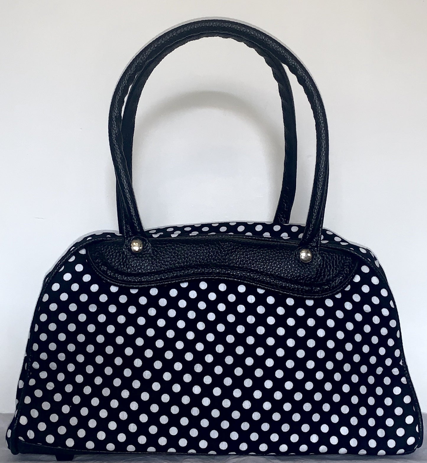 Handbag Medium Black Polka Dot