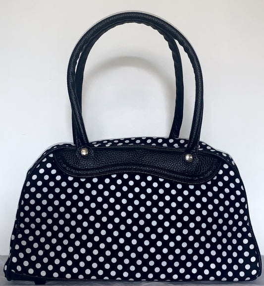 Handbag Medium Black Polka Dot