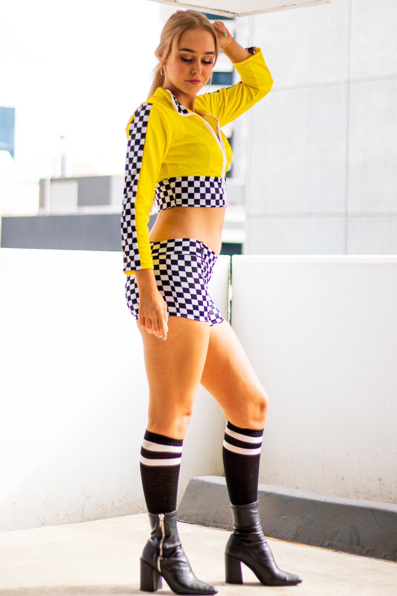 Yellow Racer Girl Set