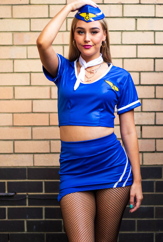 Sexy Blue Air Hostess Set