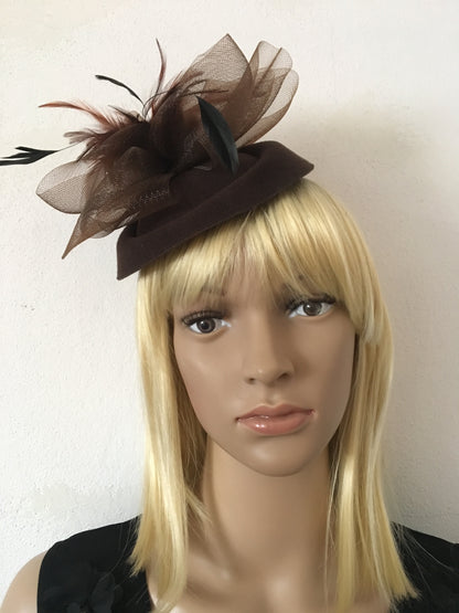 Steampunk Style Fascinator Brown