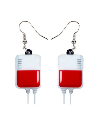 IV Drip Bag Earrings