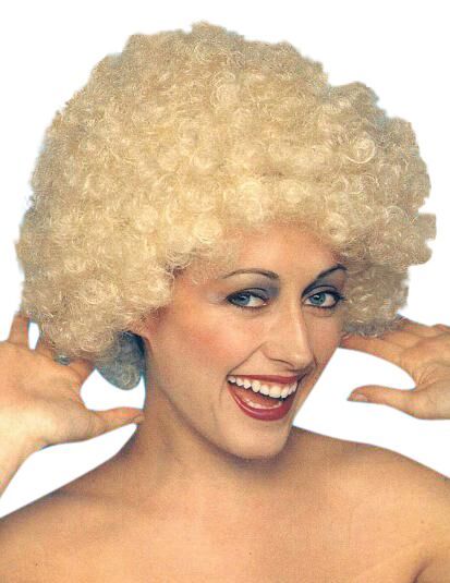 Kath & Kim Blonde Curly Wig