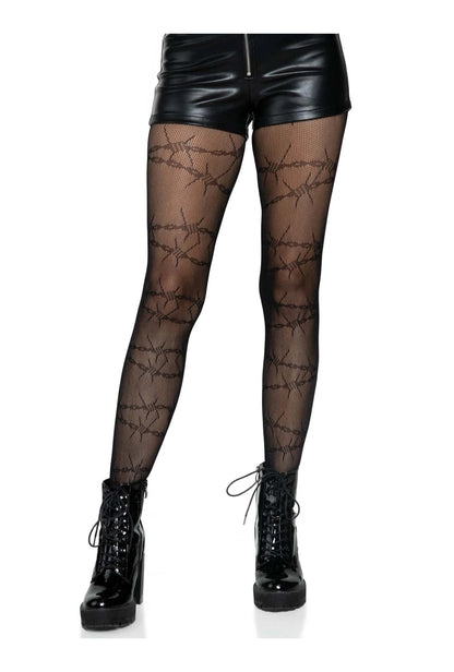 Barbed Wire Fishnet Tights