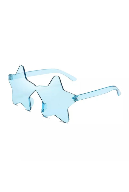 Light Blue Star Rimless Sunglasses