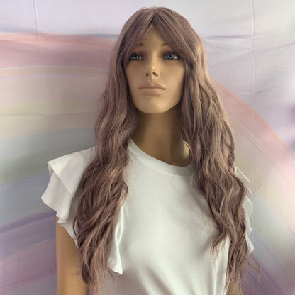 Soft Purple Long Wavy Wig